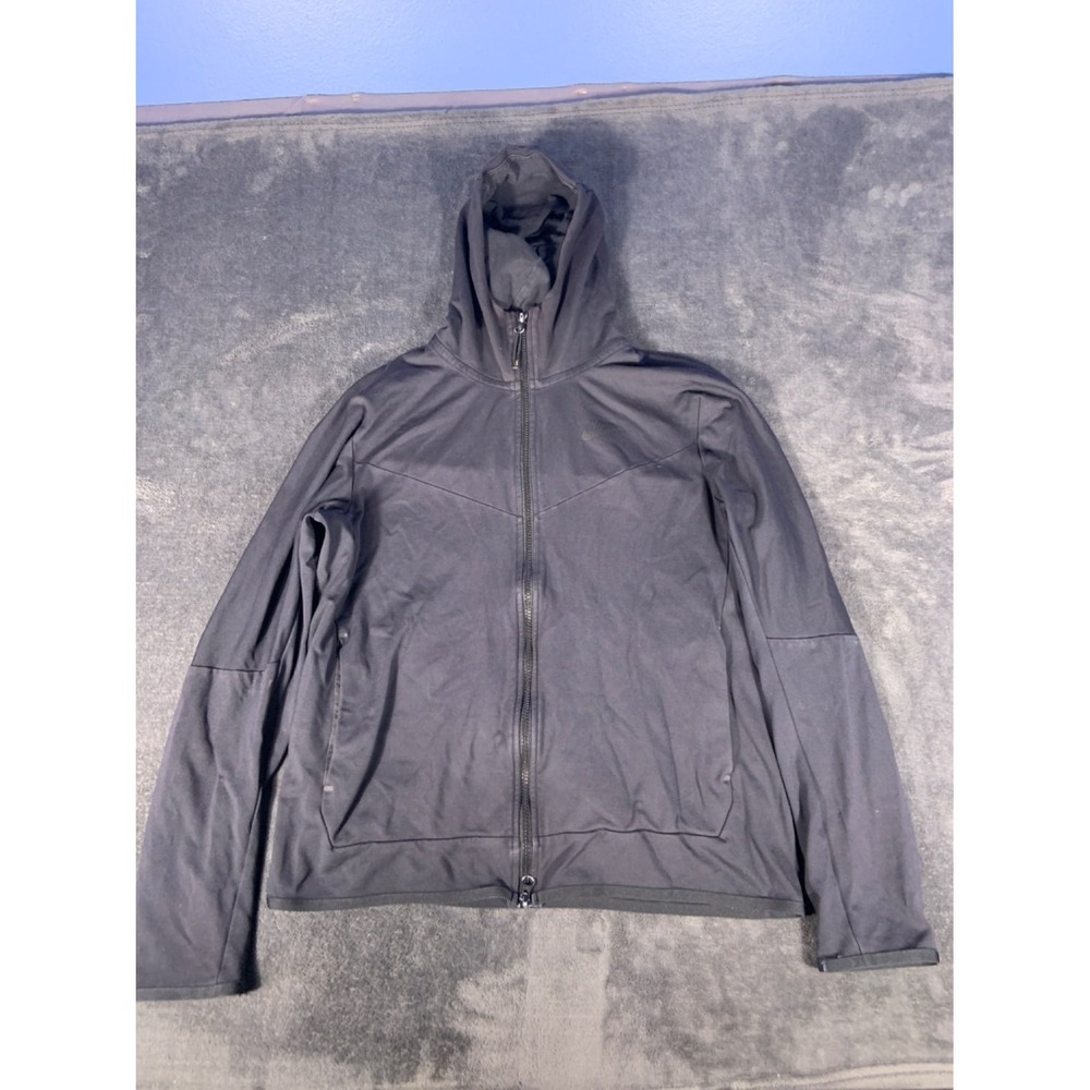 Nike Tech Fleece Full Zip Hoodie Men's Medium Black Scuba Jacket Two-Way Zipper